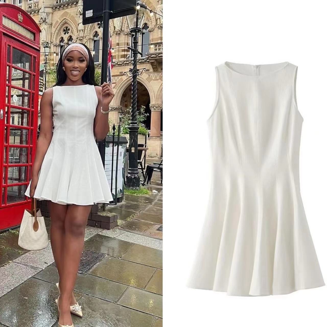 Dame A-linje kjole med elegant snit og figursyet pasform Stilla