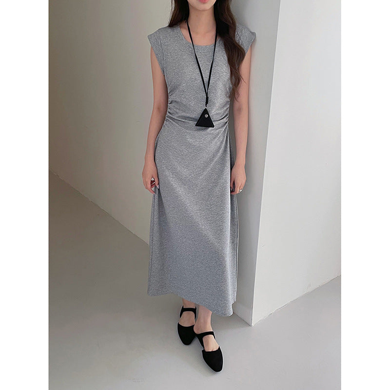 Dame afslappet maxikjole med figursyet snit og behageligt bomuldsstof Stilla