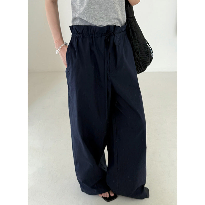 Dame afslappet stofbukser med elastisk bund og justerbar snor Stilla