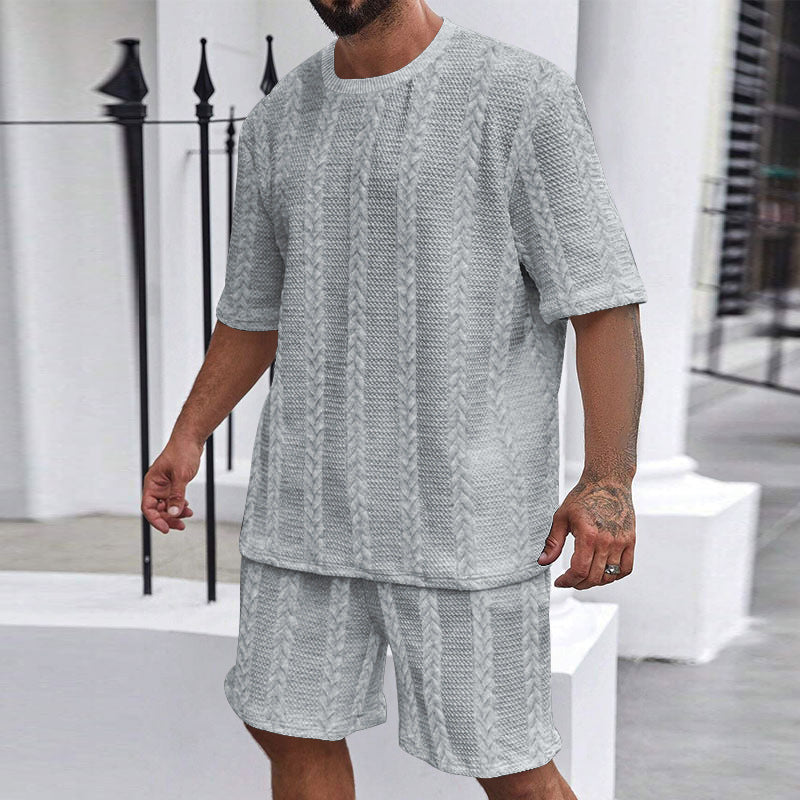 Herrer afslappet kortærmet outfit med struktureret design Stilla