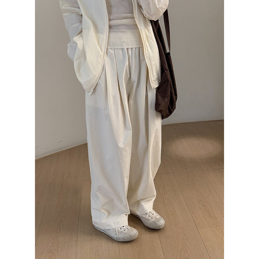 Dame afslappede brede culotte bukser med elastisk talje og praktiske sidelommer Stilla