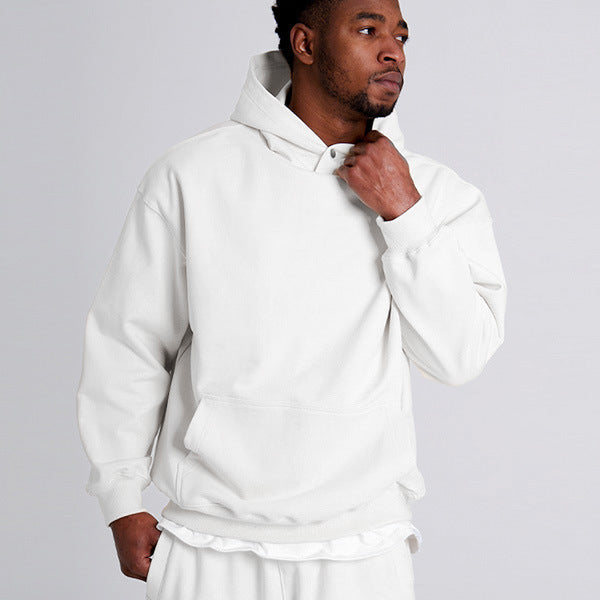 Dame afslappet hættebluse i højkvalitets materiale med kængurulomme Stilla