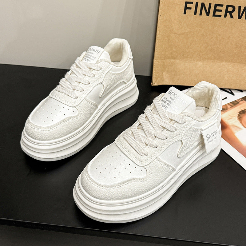 Dame Sporty Platform Sneakers med åndbart overfladestruktur og struktureret sål Stilla