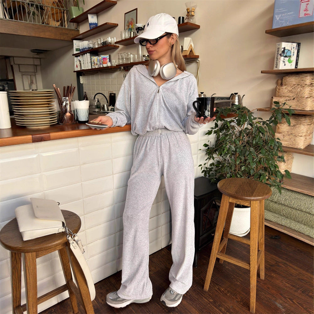 Dame afslappet Gekrauster fritidsjakke-sæt Stilla