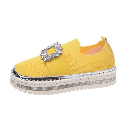 Dame Mode Slip-On Sneakers med glitrende smykkedetail Stilla