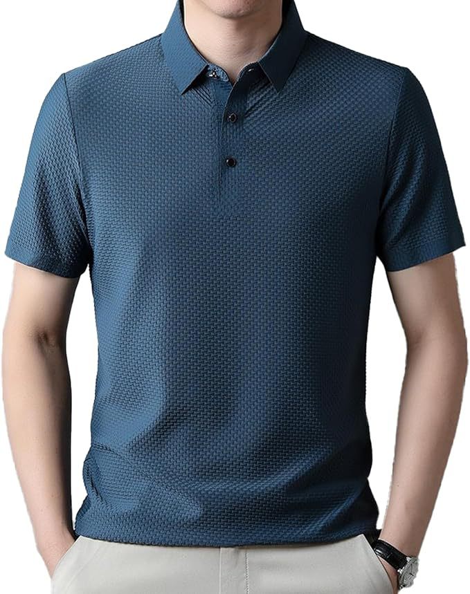 Herre kortærmet polo shirt med struktureret overflade og åndbar teknologi Stilla