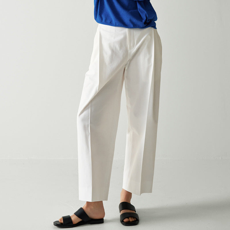 Dame elegant jakkesætsbukser med bred pasform og plissé detaljer Stilla