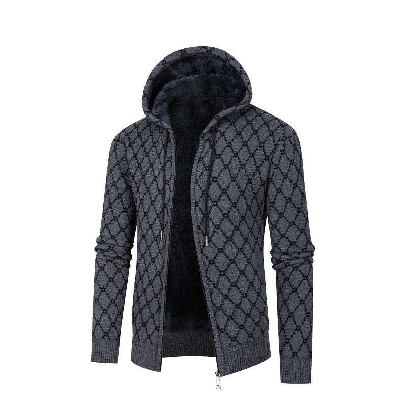 Herrer Stylish Fleece-futter Zip Hoodie Stilla