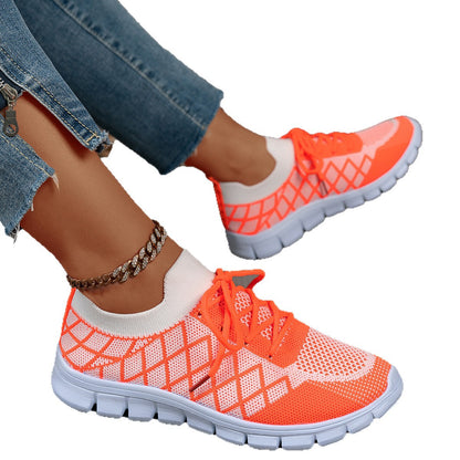 Dame Sporty Sneakers med åndbar netstruktur og skridsikker sålekonstruktion Stilla