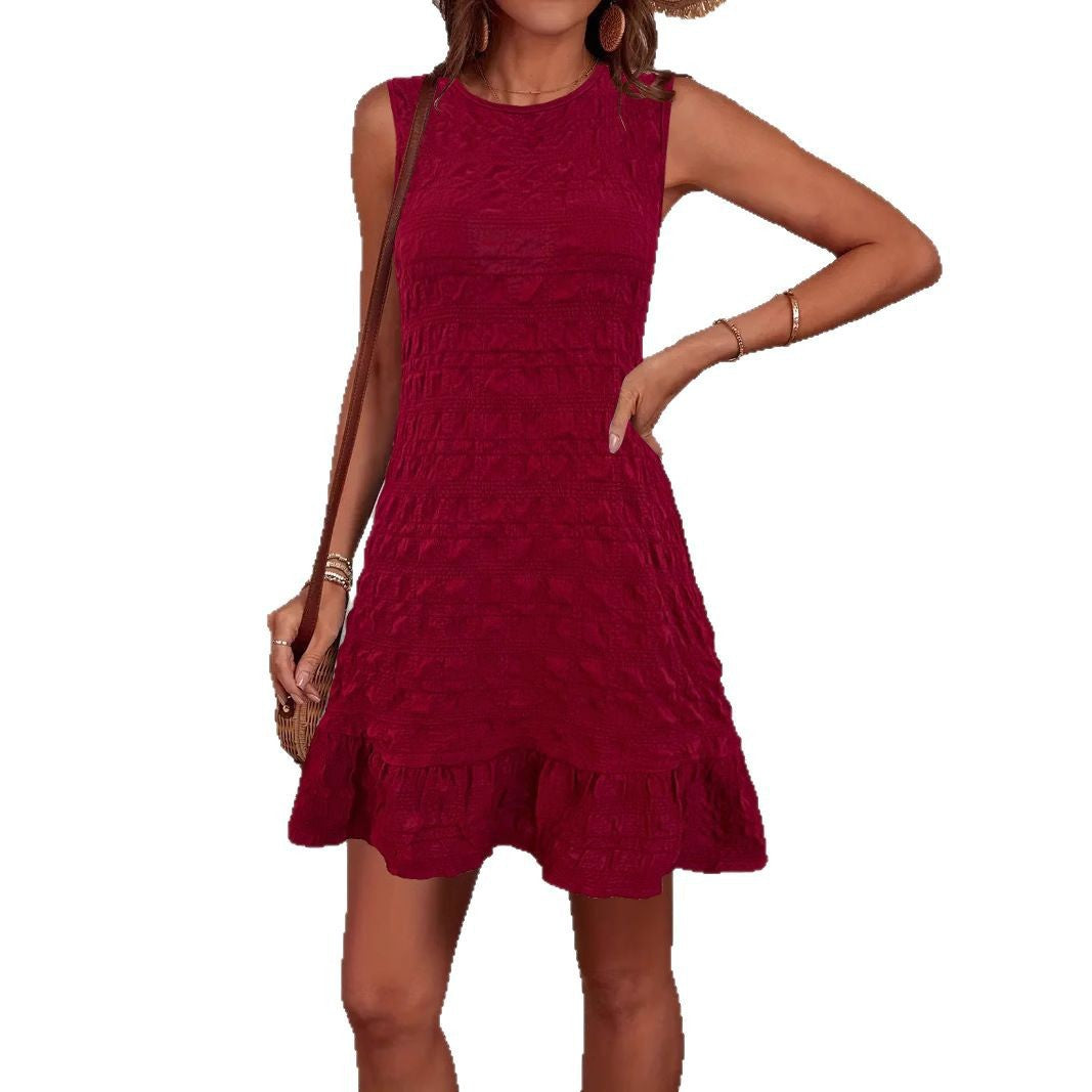 Dame afslappet sommerkjole med flæse kant Stilla