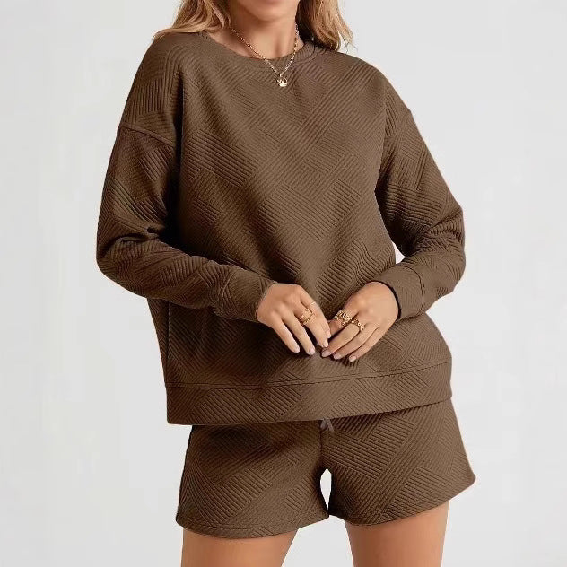 Dame afslappet sæt bestående af quiltet top og shorts Stilla