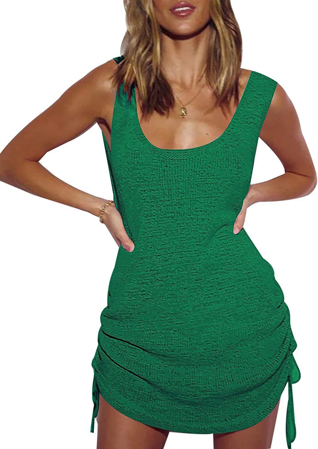 Dame afslappet sommerkjole med justerbare rynkeelementer Stilla