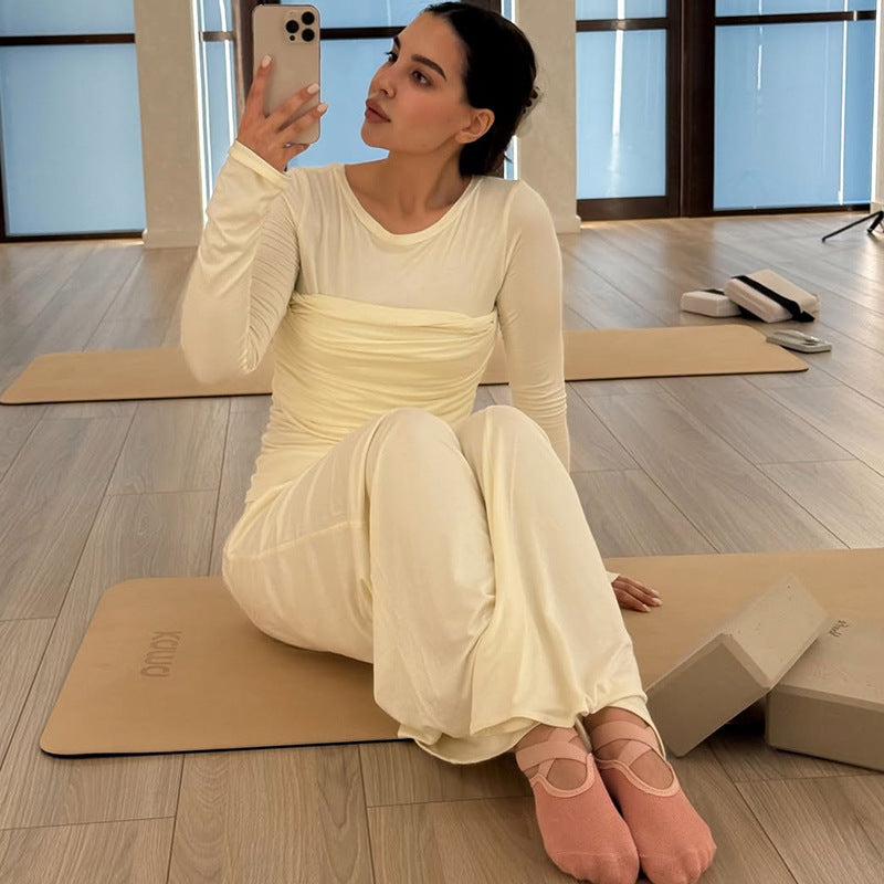 Dame Sporty Jumpsuit med Rynker og Lange Ærmer Stilla