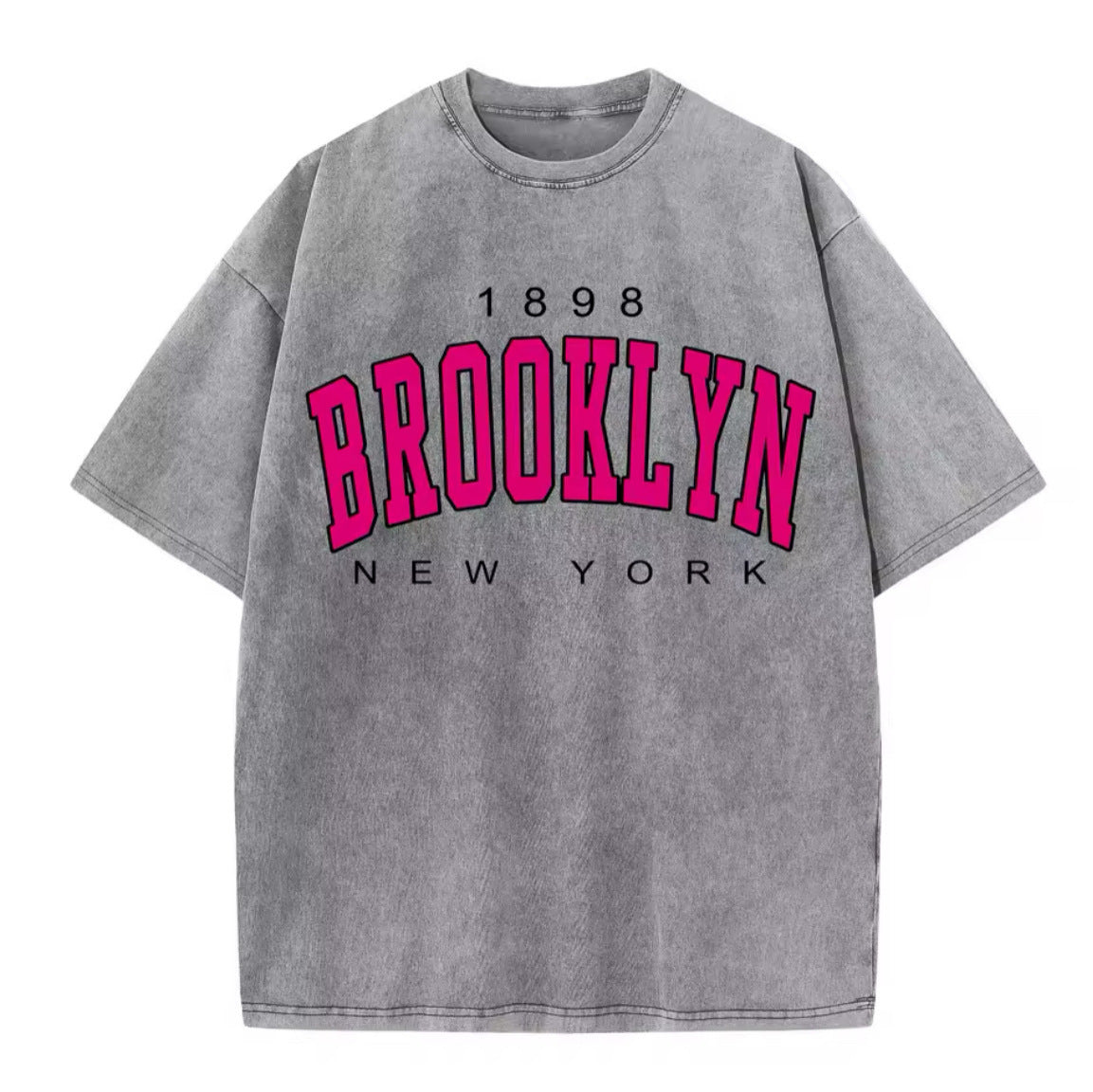 Dame Oversized T-Shirt med Brooklyn Print Stilla