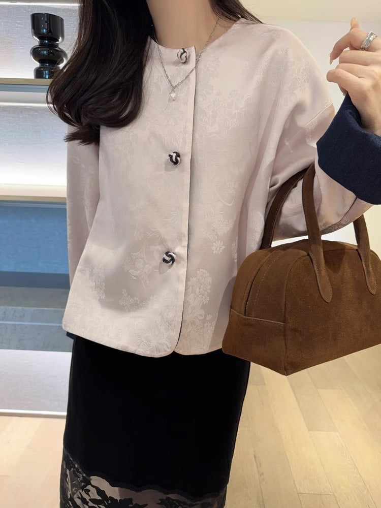 Dame Denim-jakke med elegante detaljer og praktiske lommer Stilla