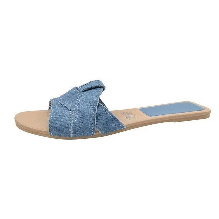 Dame slippers med glitrende remdesign og komfortabelt sæde Stilla