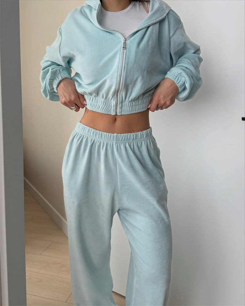 Dame afslappet Gekrauster fritidsjakke-sæt Stilla