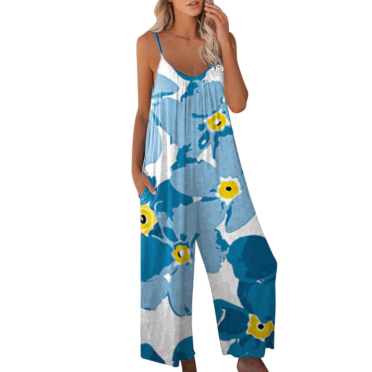 Dame Floral Print Maxi Jumpsuit Stilla