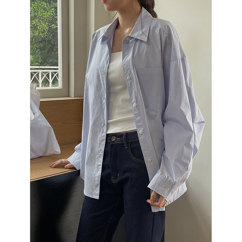Dame afslappet skjorte med oversized pasform og fint materiale Stilla