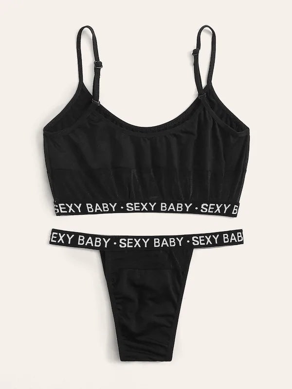 Dame Elegant Bralette og String Sæt Stilla