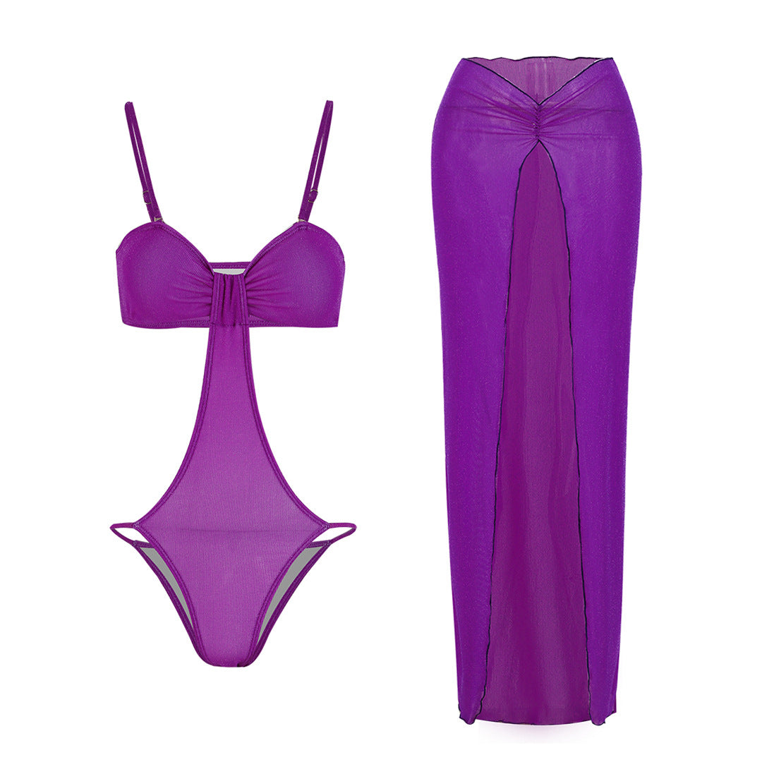 Dame Cut-Out Maxikjole med elegant indpakningsdesign og legende sideslids Stilla