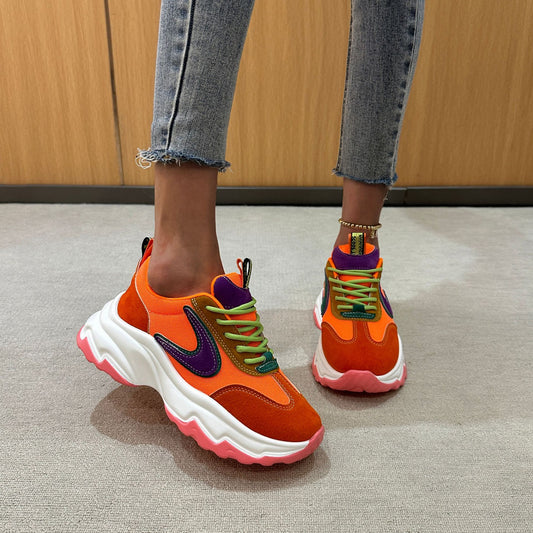 Dame Sporty Chunky Sneakers med farverigt design og polstret sål Stilla