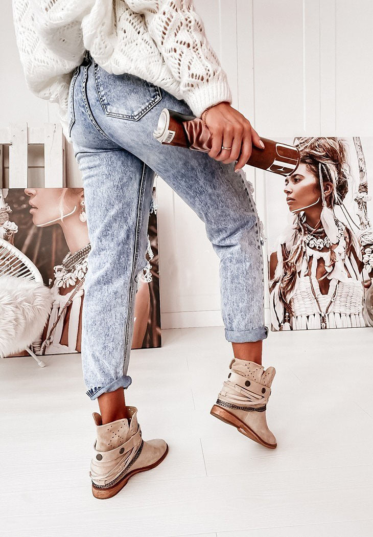 Dame Revnet Denim Jeans Stilla