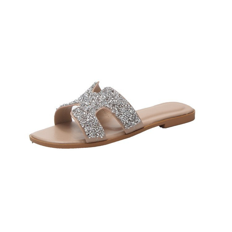 Dame Glamourøse Strand-sandaler med glitrende applikationer Stilla