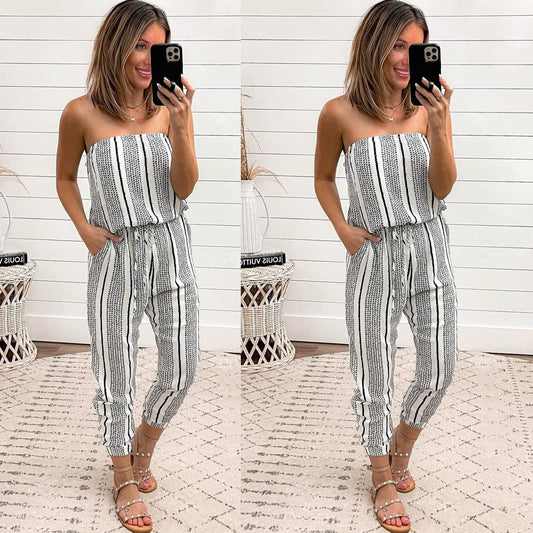 Dame Let jumpsuit med figursyet talje og bred ben Stiila