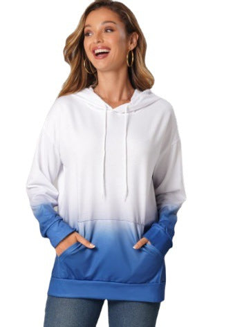 Dame afslappet hoodie med farvegradient Stilla