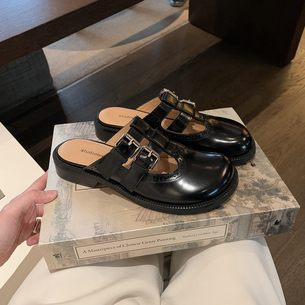 Dame Dobbeltspænde Clogs til at glide i Stilla