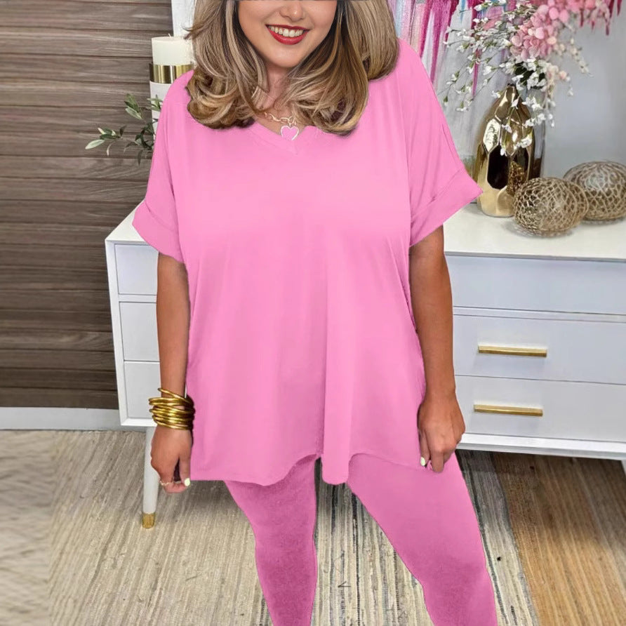 Dame afslappet lounge-outfit med behageligt oversized top og alsidige leggings Stilla