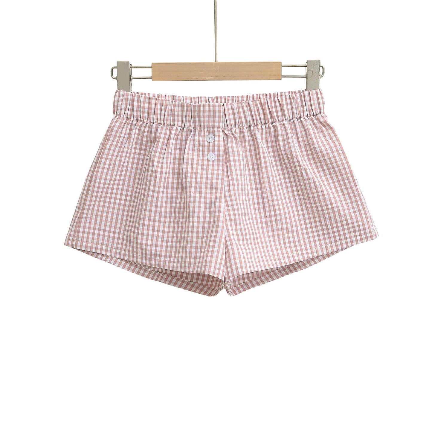 Dame afslappede kargo shorts med elastisk talje og knapdetaljer Stilla