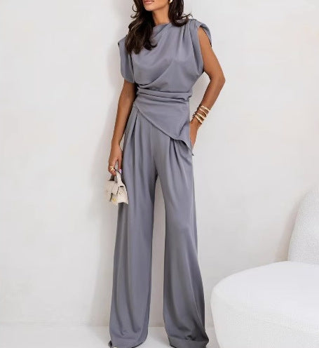 Dame Sophisticated Bredbenet Jumpsuit Stilla
