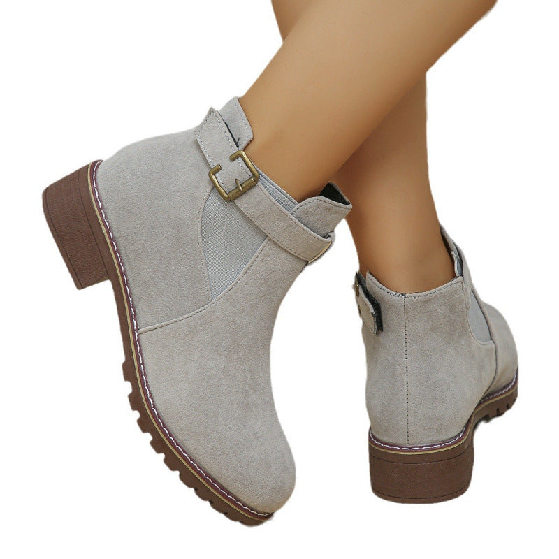 Dame Chelsea Boots med trendy bånddetalje og skridsikker sål Stilla