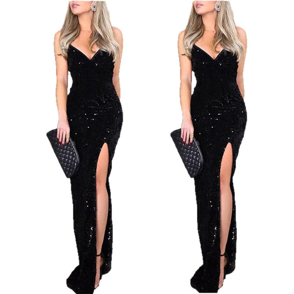 Dame Elegant Højslids Aftenkjole Stilla