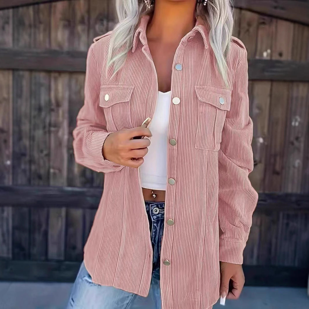 Dame afslappet skjorte i struktureret design med praktiske lommer Stilla