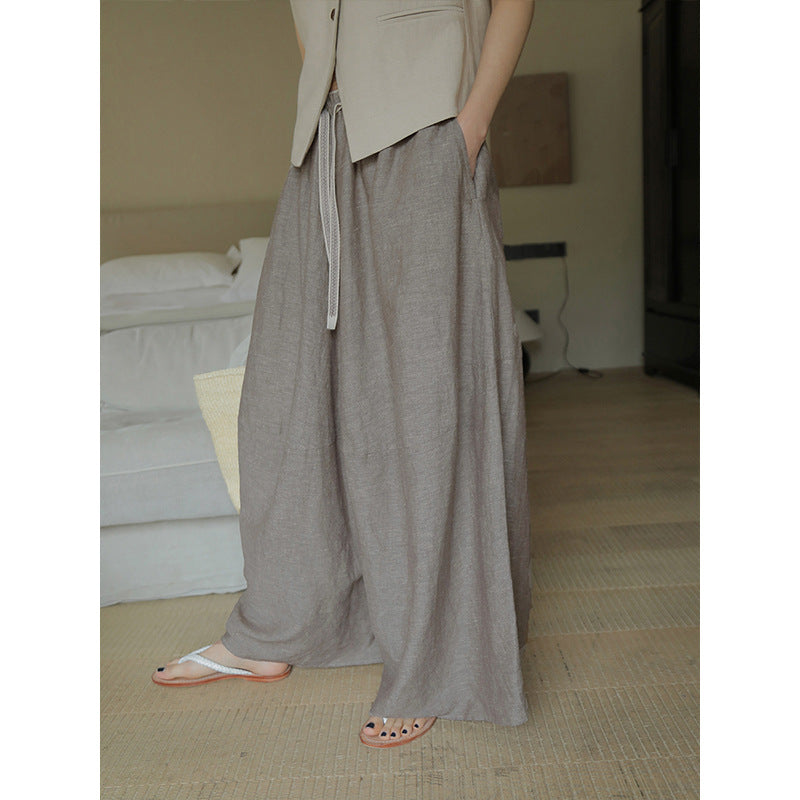 Dame elegant Bredben-bukser med elastisk talje og stilfuldt design Stilla