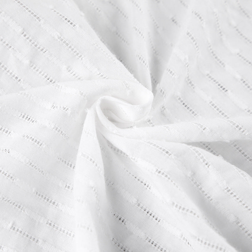 Dame afslappet sommernatkjole med fint strukturmuster og justerbare stropper Stilla