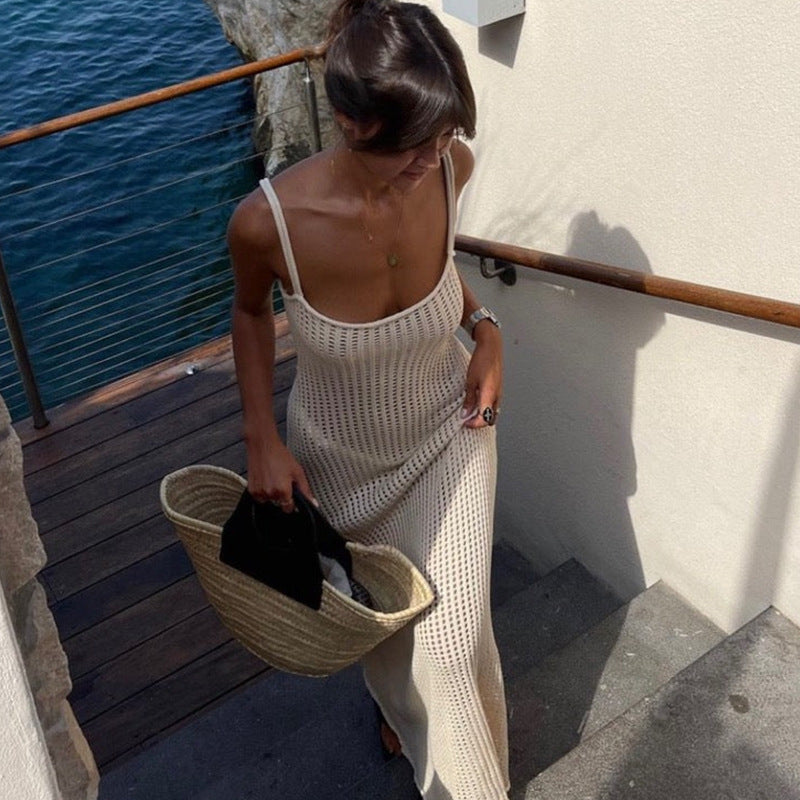 Dame Elegant Hæklet Strikkjole Stilla