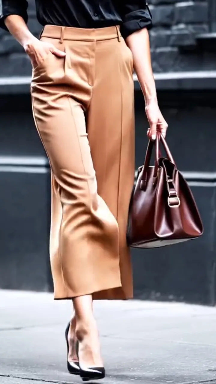 Dame Culotte-bukser med elegant vidde og høj talje Stilla