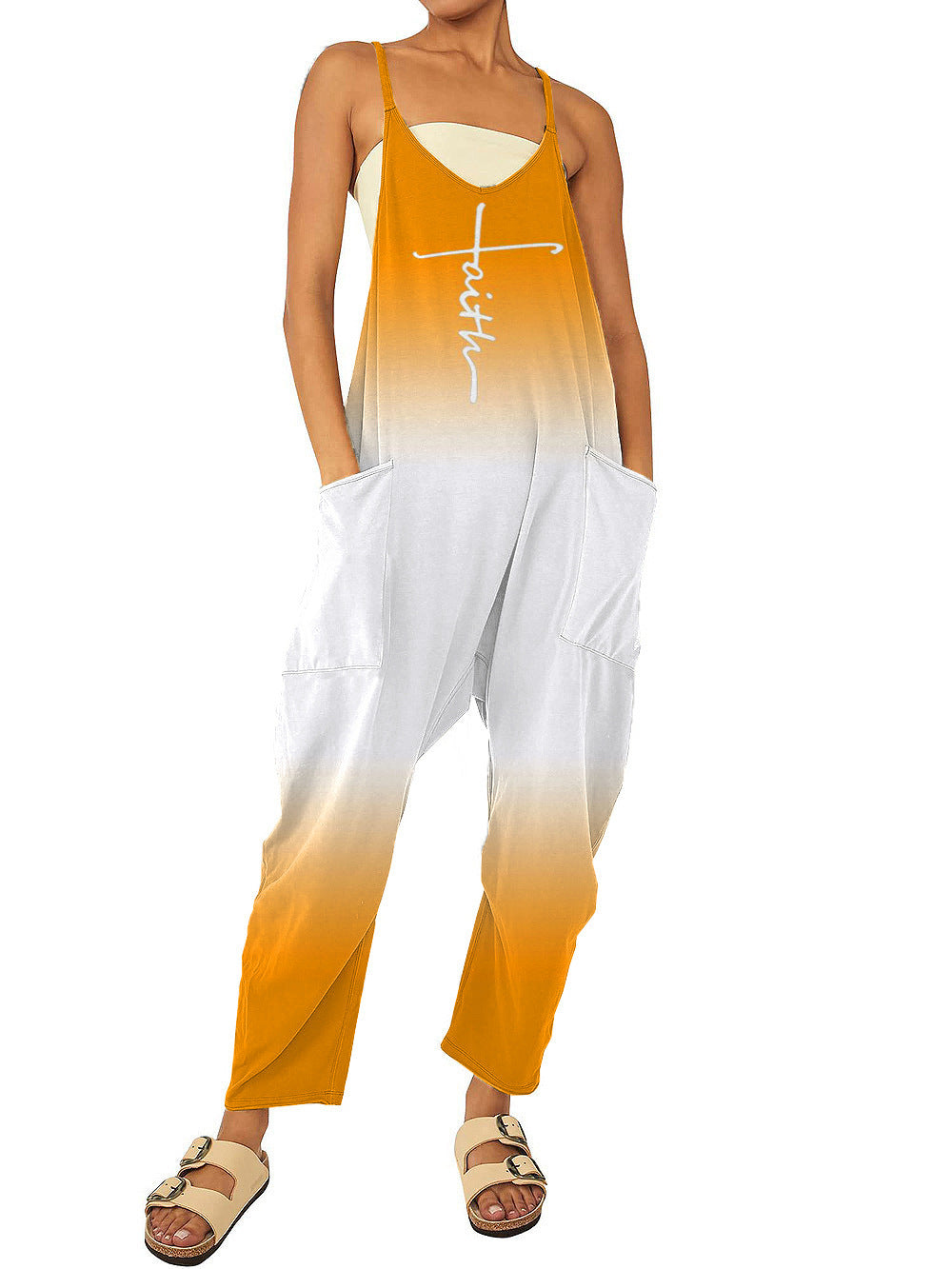 Dame jumpsuit med unikt grafikdesign Stilla