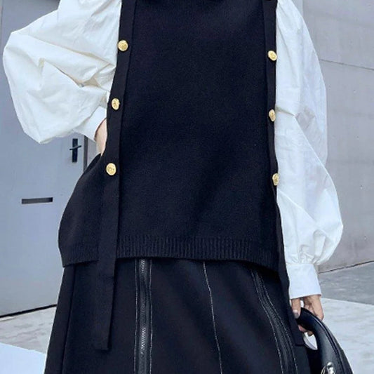 Dame Høj-Style Striktrøje Vest Stilla