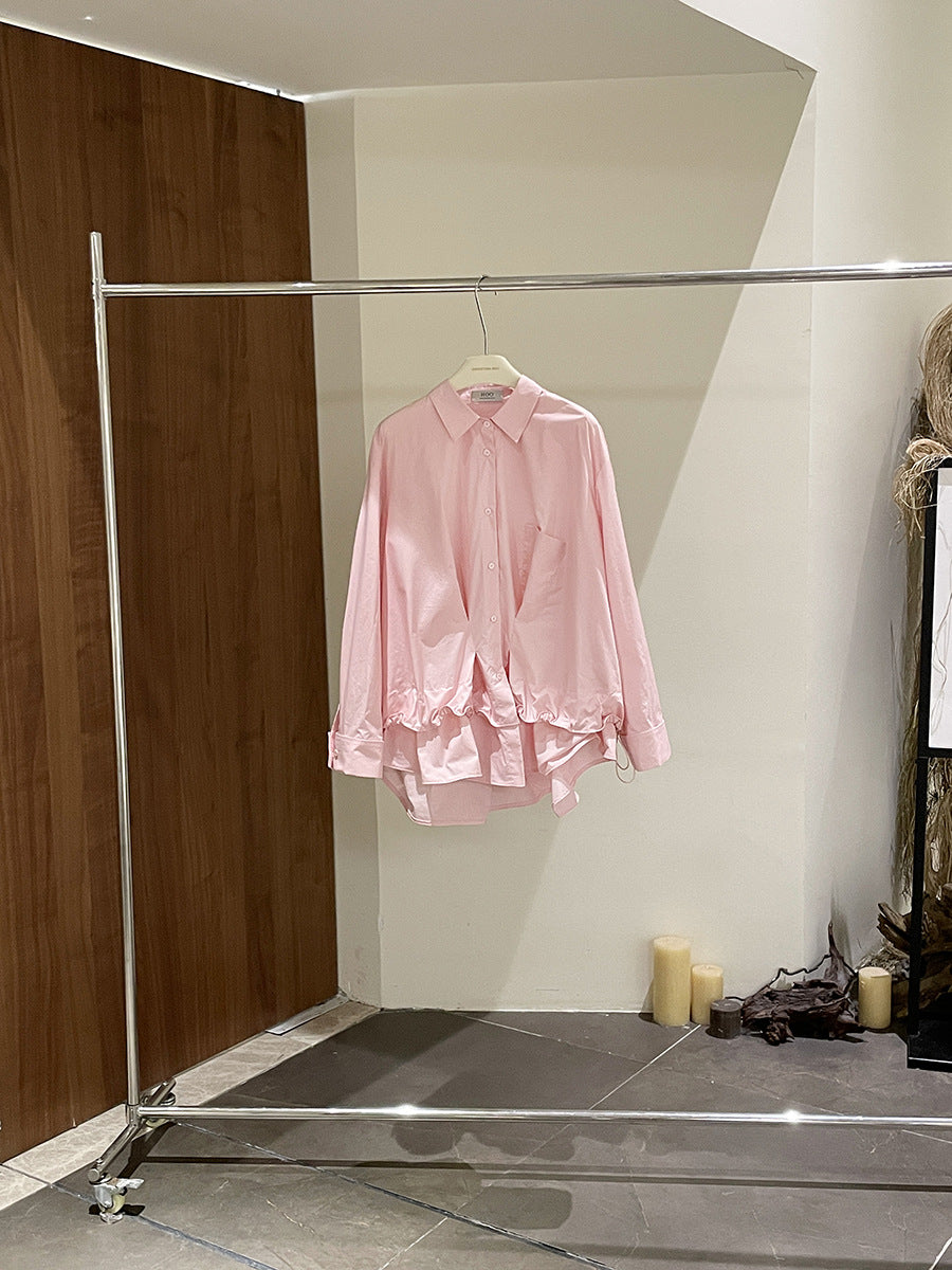 Dame elegant bluse med volant og fine detaljer Stilla