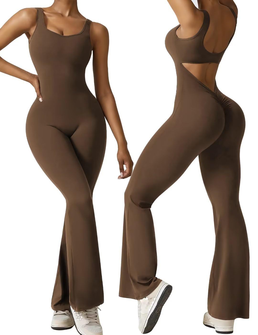 Dame Flydende Jumpsuit med Cut-Out-detaljer og bredt ben Stilla