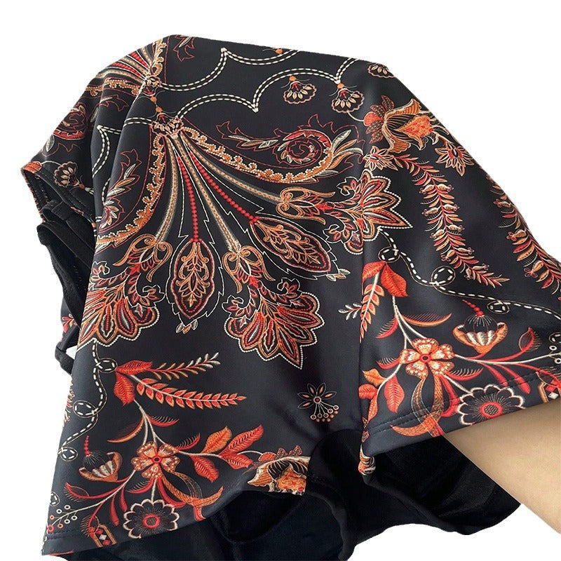 Dame Cut-Out Badedragt med legende blomsterdesign og syede stropper Stilla