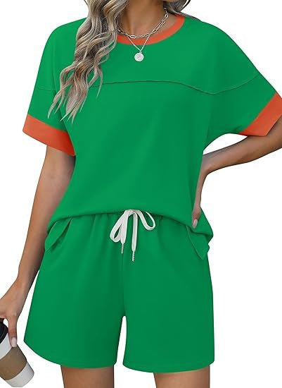 Dame afslappet sportssæt med elastisk talje og praktiske lommer Stilla