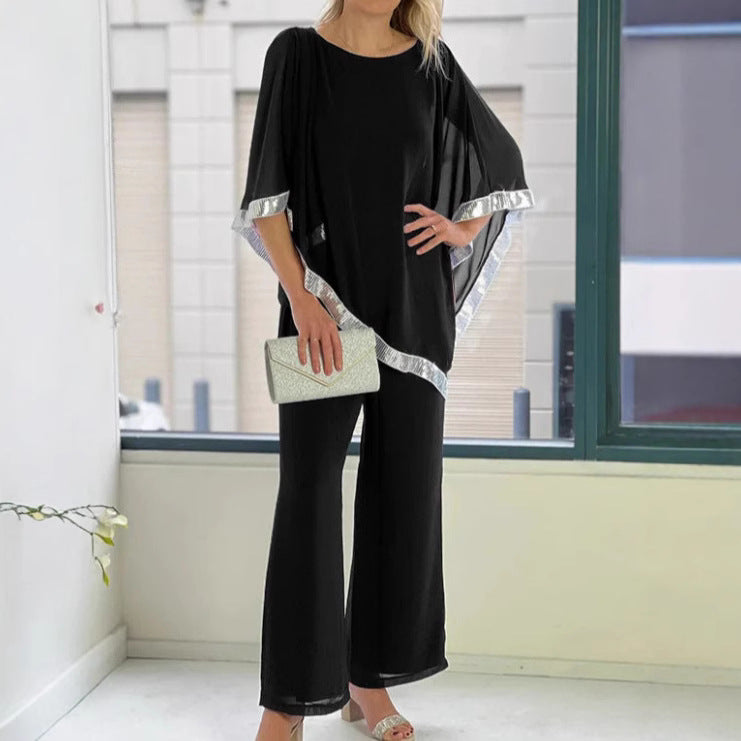 Dame Elegant Chiffon To-delt Sæt Stilla