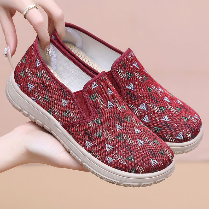 Dame Elastiske Slip-On Fritidssko med skridsikker sål og åndbart overmateriale Stilla