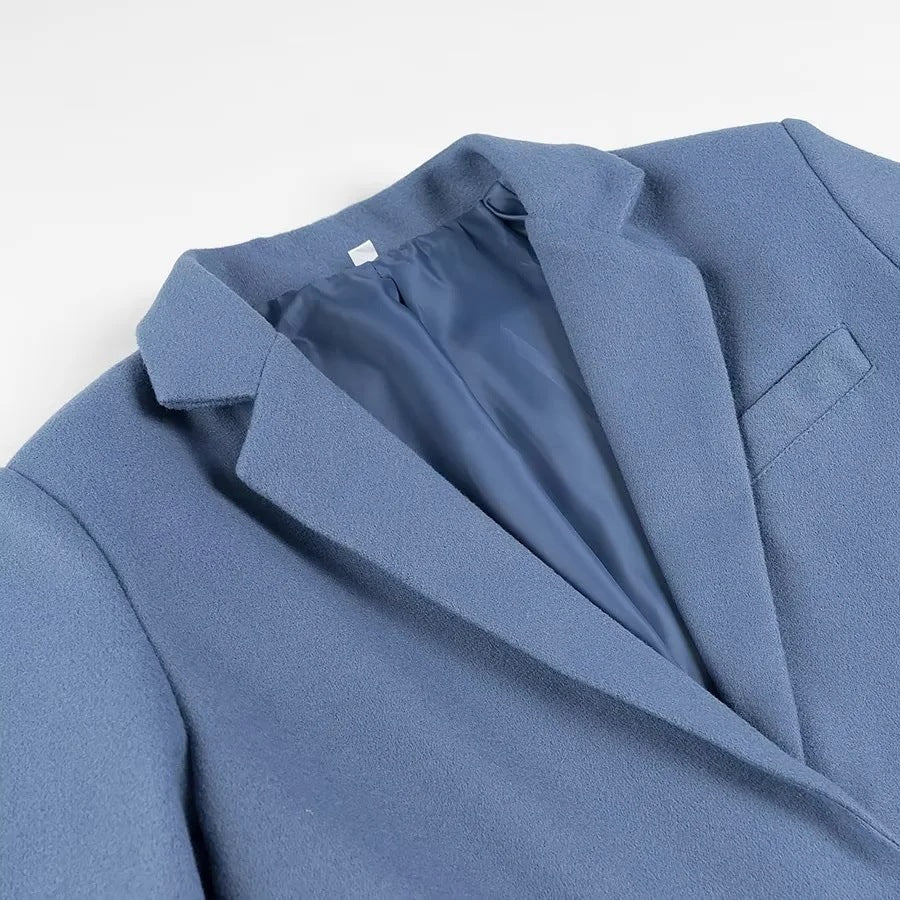 Dame elegant blazerjakke med frynset detaljer Stilla